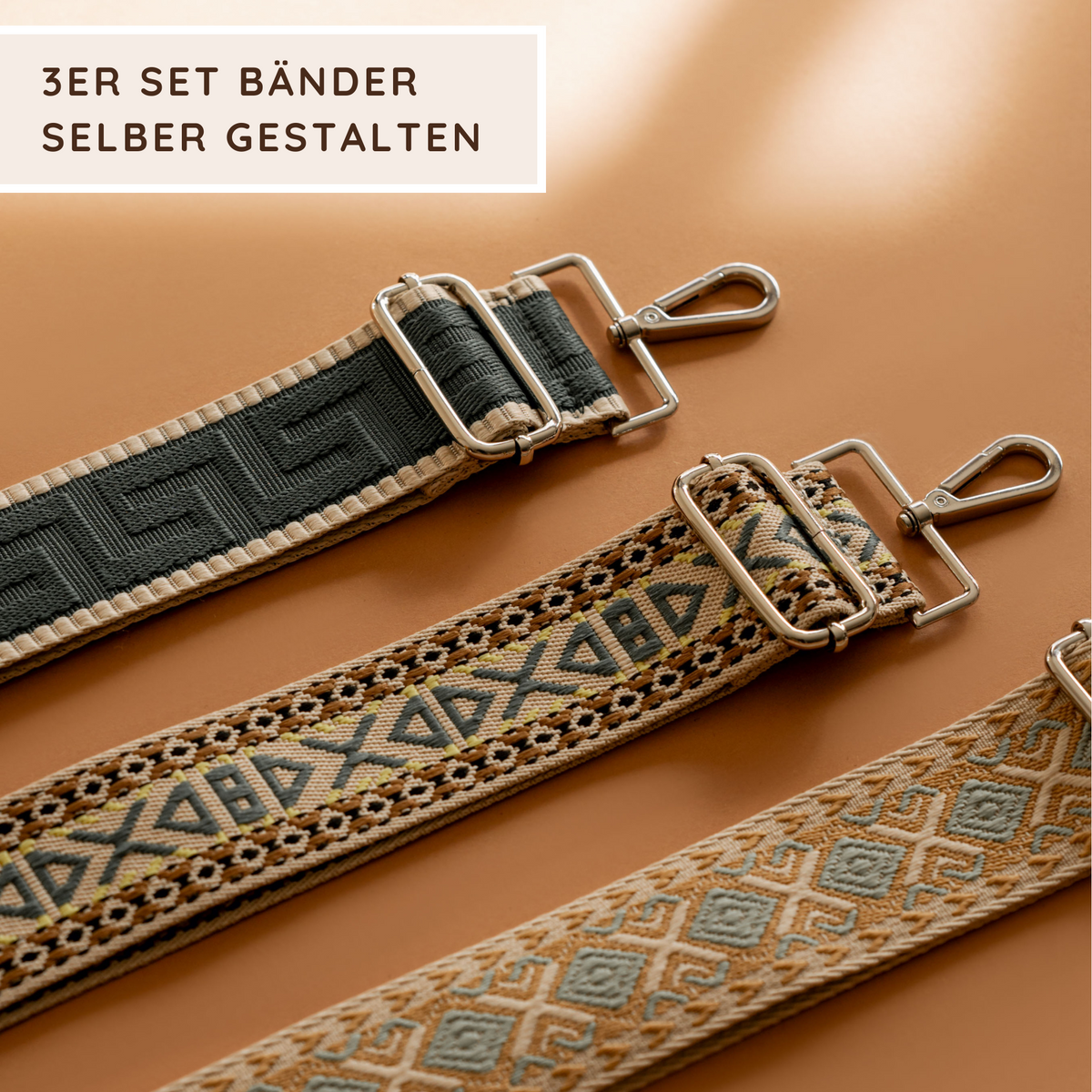 3er Set Taschenbänder