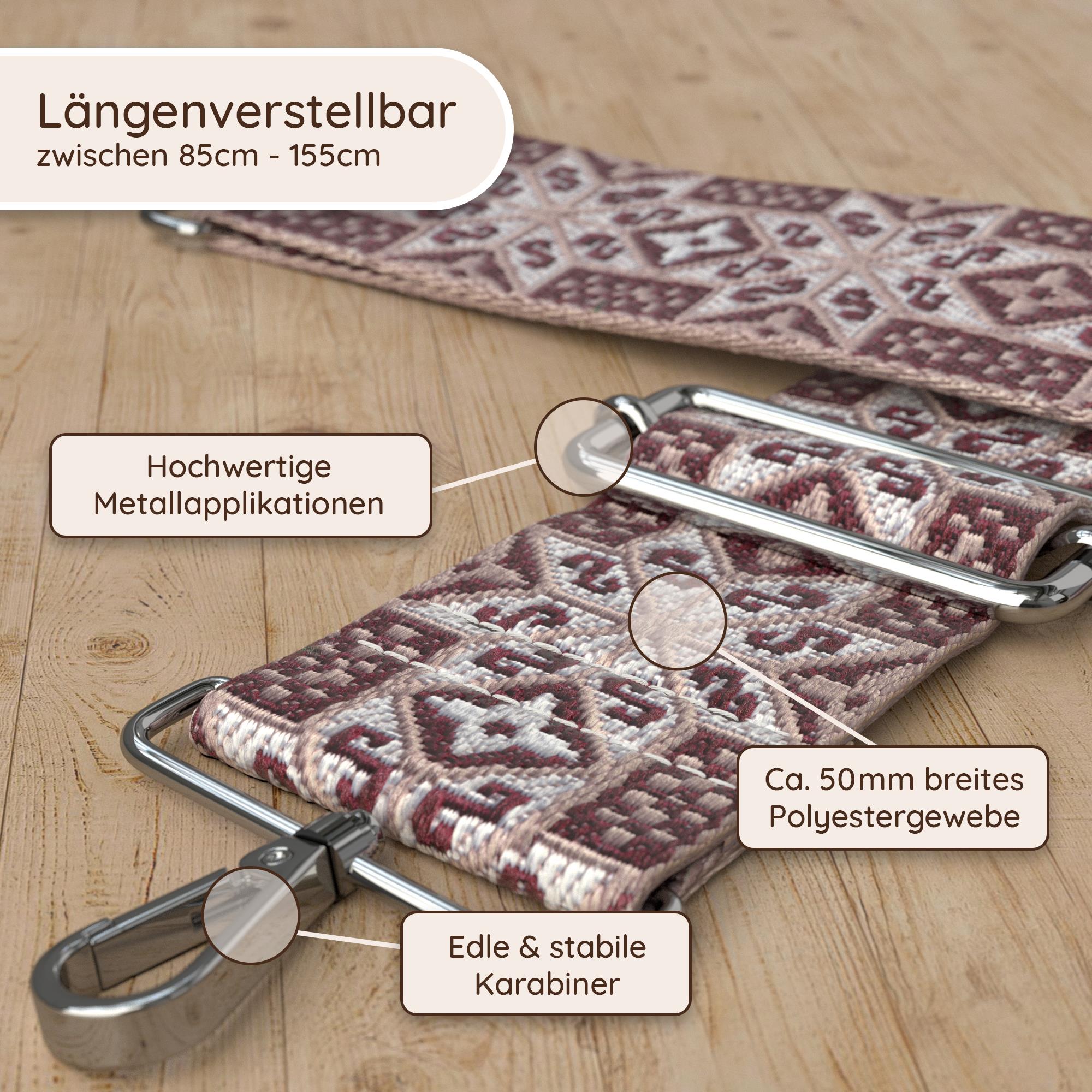 Bag ribbon Winter Bordeaux - single