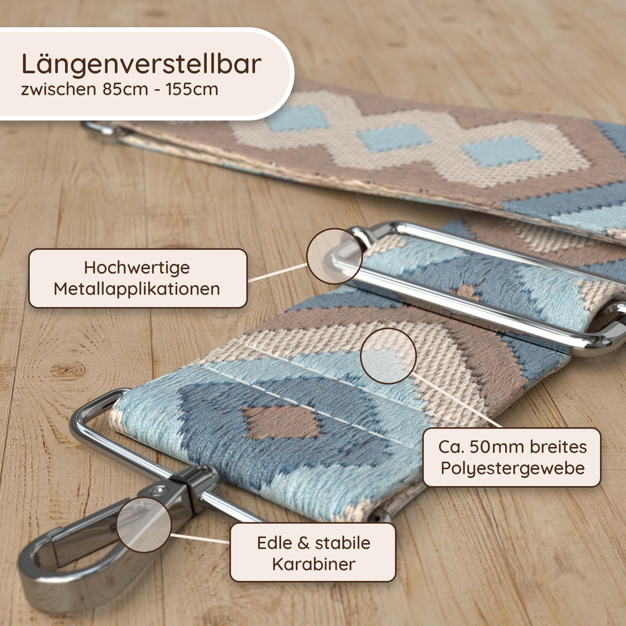 Band Geometrisch Blau | Braun