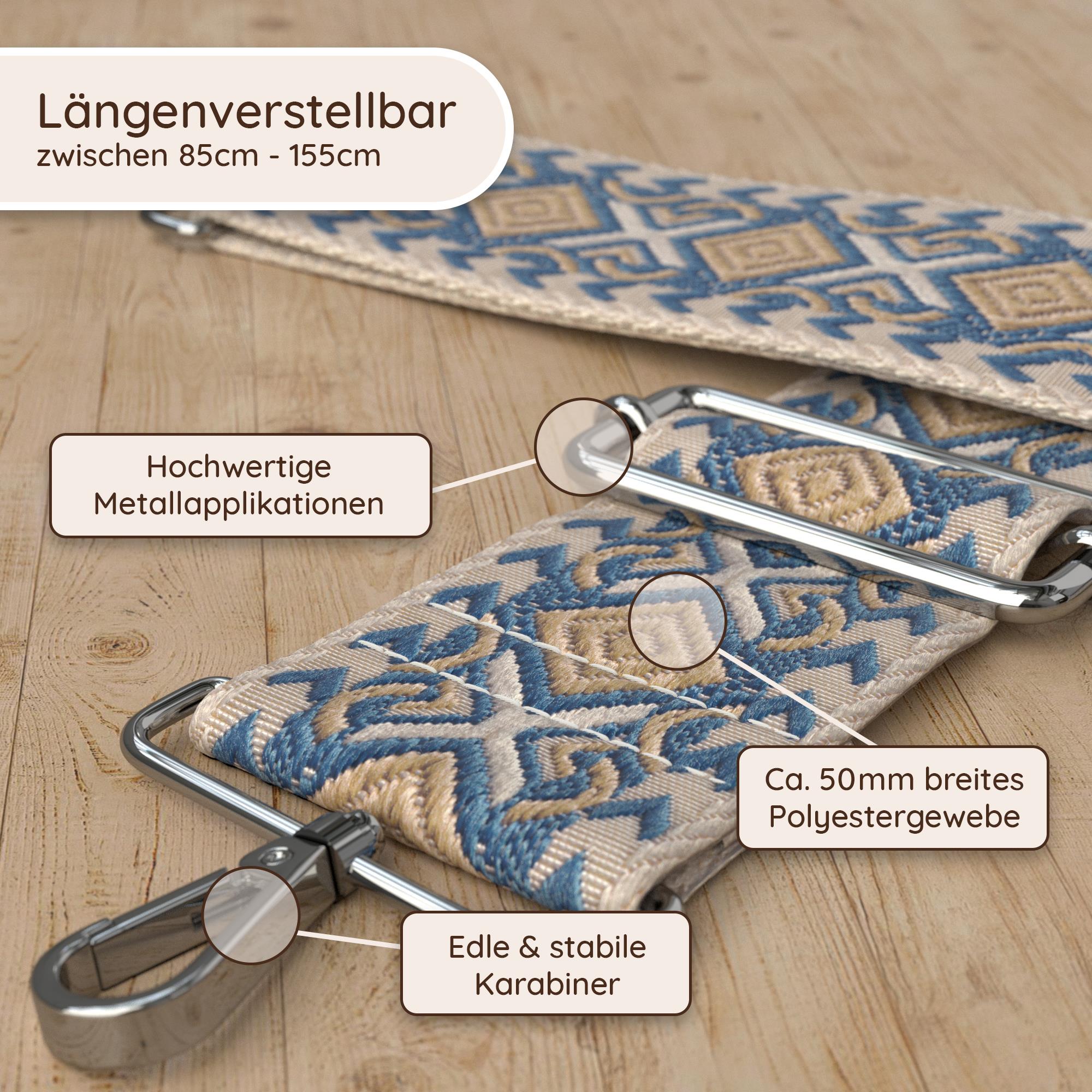 Band Boho Beige | Blau