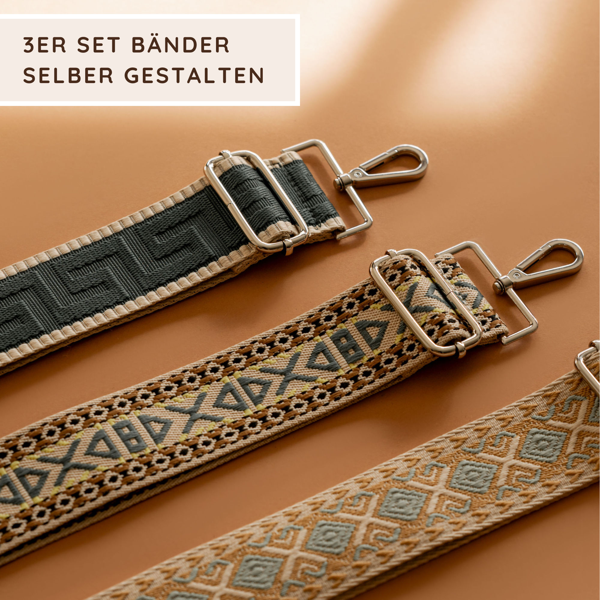 3er Set Taschenbänder