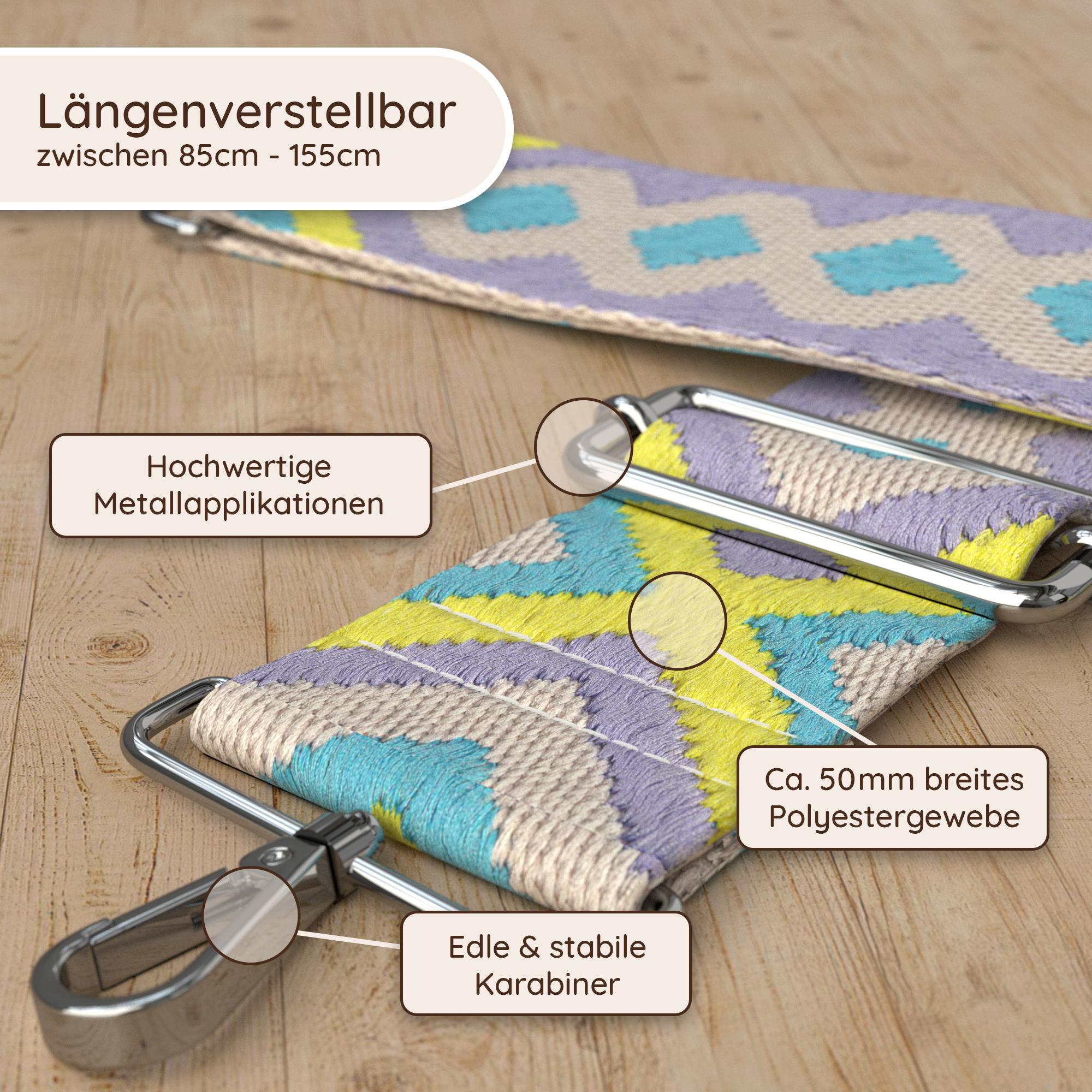 Band Geometrisch Lila | Gelb